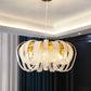 Crystal Tassels Ceiling Chandelier E12 Modern Hanging Pendant Light Fixture for Living Room Kitchen Island Bedroom