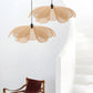 Japanese Style Weaving Petal Willow Chandelier Rattan Penant Lamp for House Decoration Dining Room