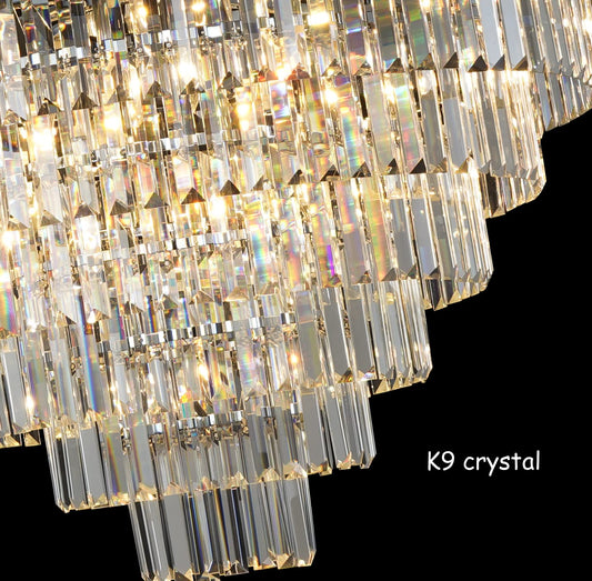 Modern Crystal Chandelier Ceiling Hanging Pendant Light Fixture